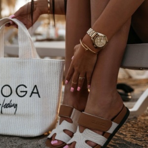 O LA VOGA BUTY KLAPKI DUOTONE BEŻ 41 - Image 1