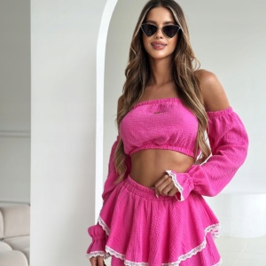 BRANDENBURG KOMPLET MUŚLINOWY BG LOVELY RÓŻOWY M - Image 1