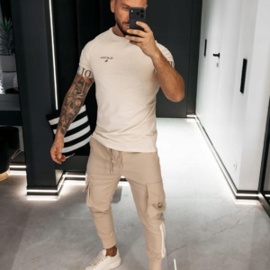 O LA VOGA BLUZKA T-SHIRT MĘSKI SKYJUE ECRU XL - Image 1