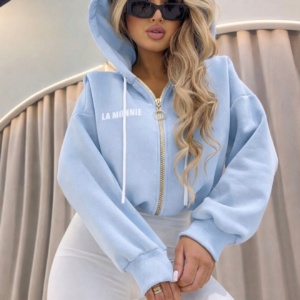 LA MONNE BLUZA BELLA ZIP BŁĘKITNA - Image 1