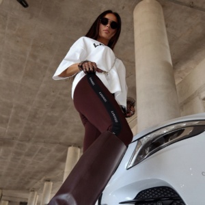 LA MANUEL LEGGINSY LOGOWANY LAMPAS VERSION CZEKOLADA L - Image 1