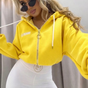 LA MONNE BLUZA BELLA ZIP ŻÓŁTA - Image 1