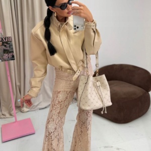 LA MILLA PREMIUM KURTKA EKO SKÓRA LAMILLA BEŻOWA - Image 1