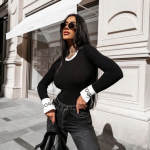 O LA VOGA BLUZKA T-SHIRT OLAVOGA ELISEA CZARNA S - Image 1